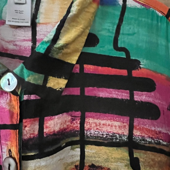 Colorful Abstract Button-Up Shirt - Picture 9 of 15